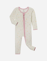 Baby Heart Bamboo Convertible Footed Onesie