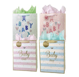 Baby Shower Bag - Baby Mobile & Stripes, glitter accents: Large - Kindred & Crew