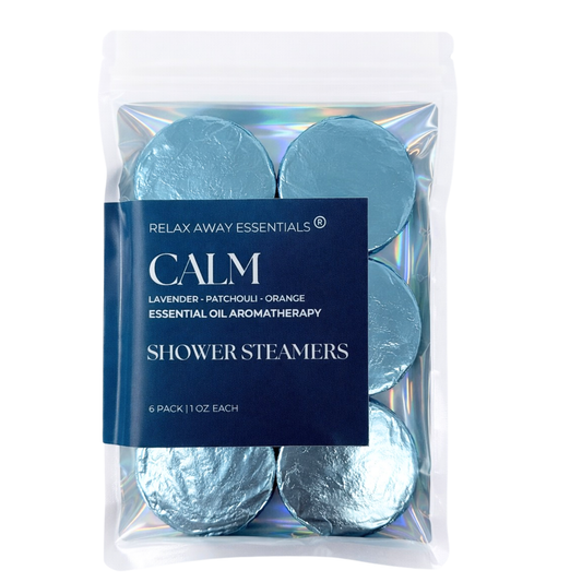 Relax Away Essentials - Calm Shower Steamers 6 Pack - Made in USA - Aromatherapy