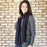 zestt organics - Dreamsoft Organic Cotton Travel Scarf - Black zestt organics