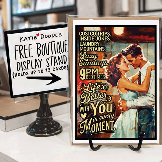 Unique Birthday Gifts - Cute Funny Handmade Vintage Valentine Cards for Her, Him Katie Doodle | Vintage Greeting Cards, Unique Birthday Gifts