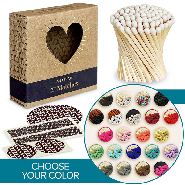 2" Refill Matches - Colors of Your Choice + Striker Stickers Thankful Greetings