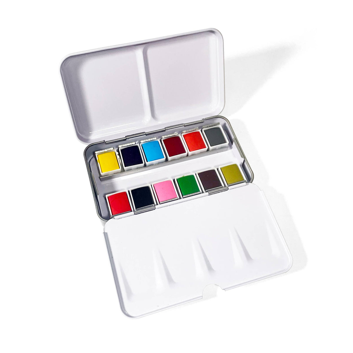 Travel-Friendly Metal Palette - 12 Colors: Watercolors-Metal Palette