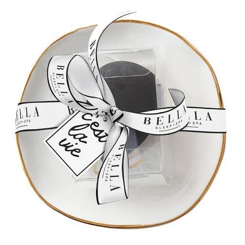 C’est la vie- Ceramic Tray with Makeup Sponge - Ivory