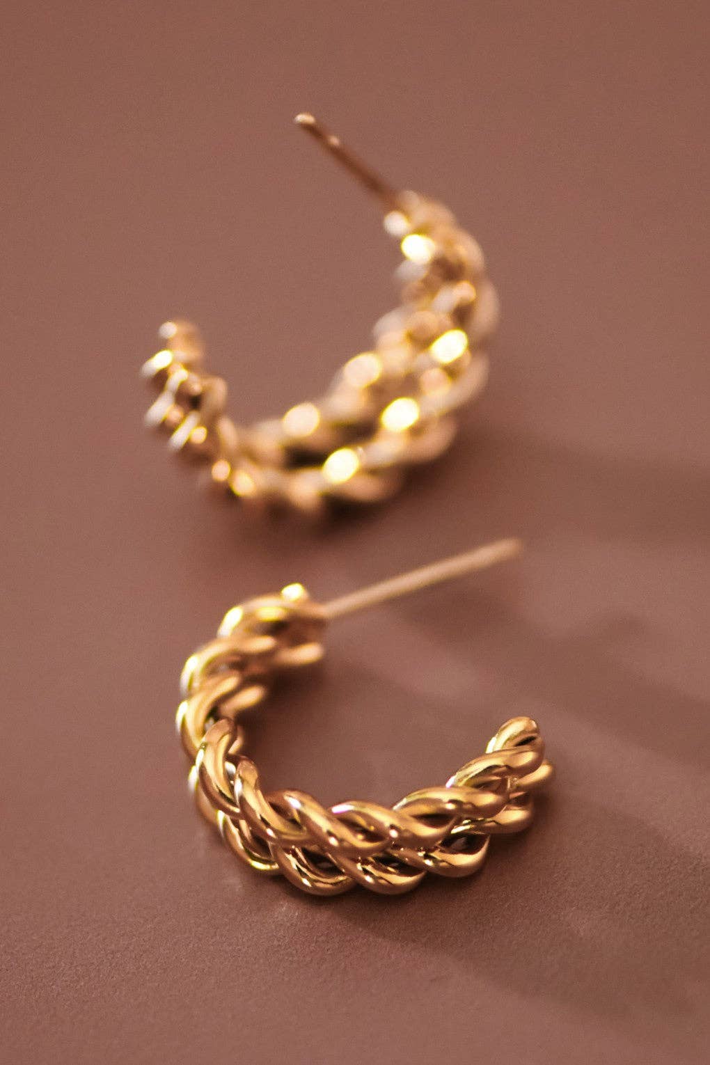 18K Gold Plated Hoop Earrings