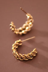 18K Gold Plated Hoop Earrings