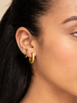 Women's 18K Gold Non-Tarnish Hoop Earrings