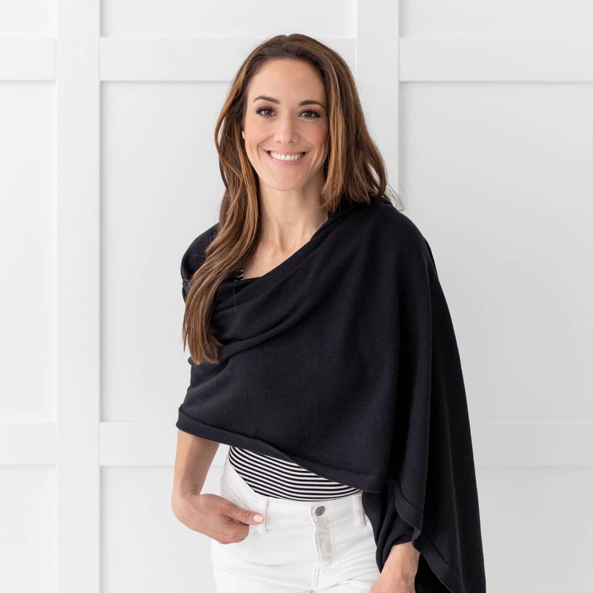 zestt organics - Dreamsoft Organic Cotton Travel Scarf - Black zestt organics