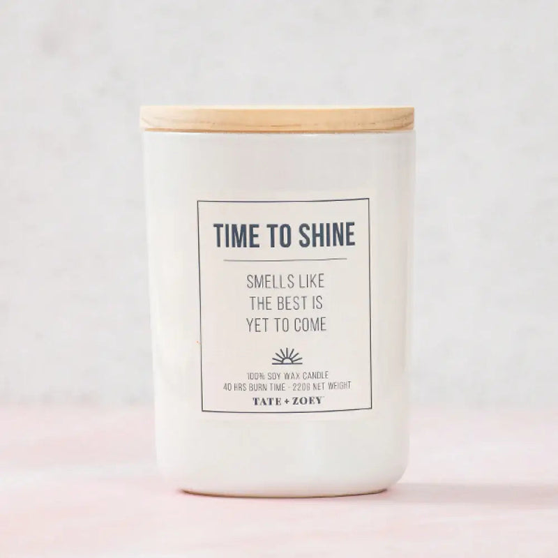 Tate + Zoey - Time to Shine Candle Soy Wax Scented Tate + Zoey