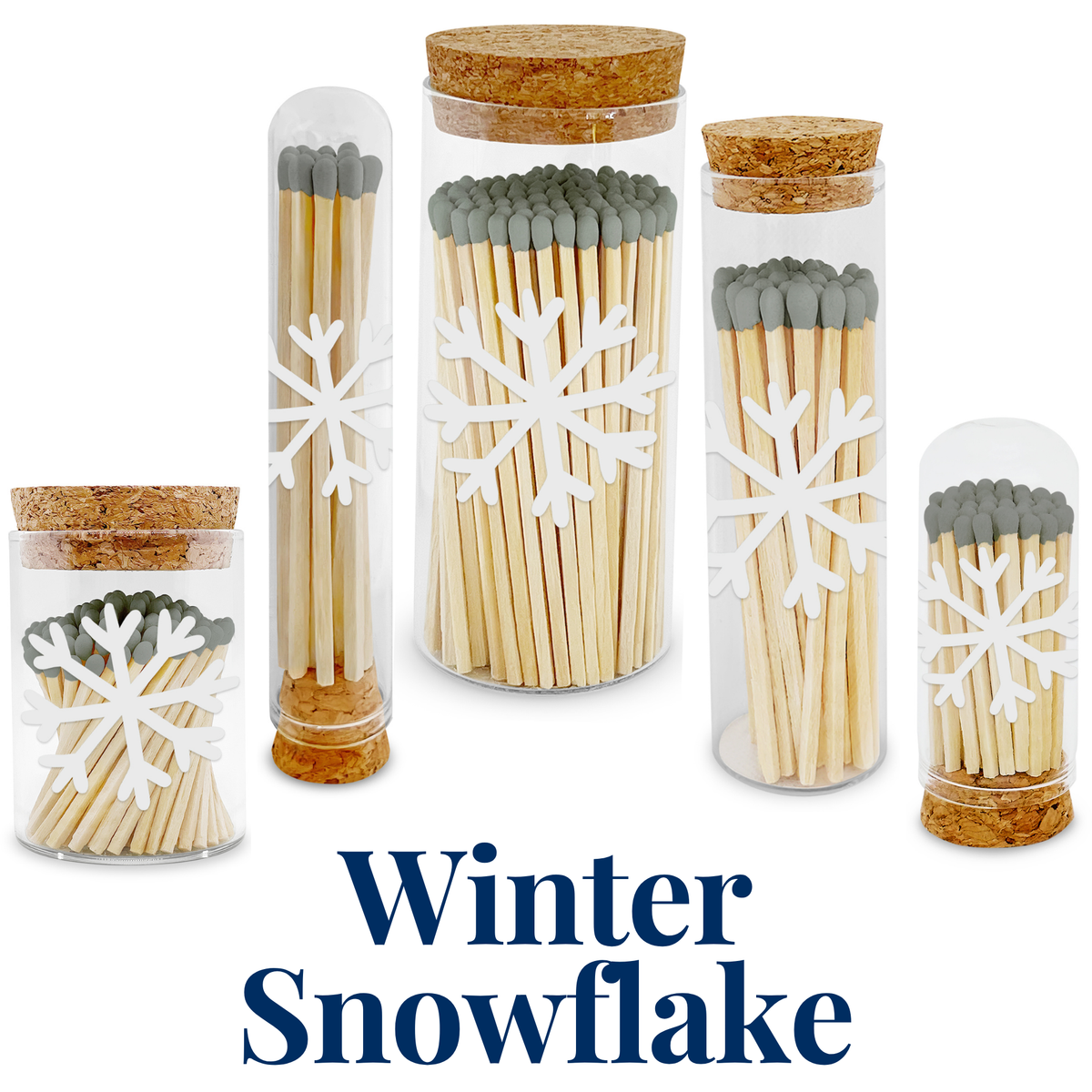 Thankful Greetings - Winter Snowflake Decorative Matches - Gifts & Stockings Thankful Greetings