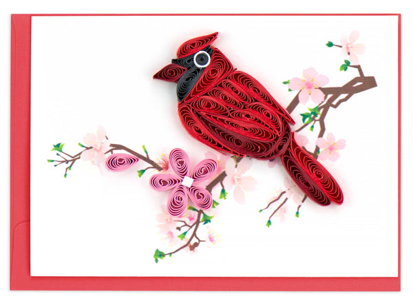 Quilling Card - Cardinal Gift Enclosure Mini Card Quilling Card