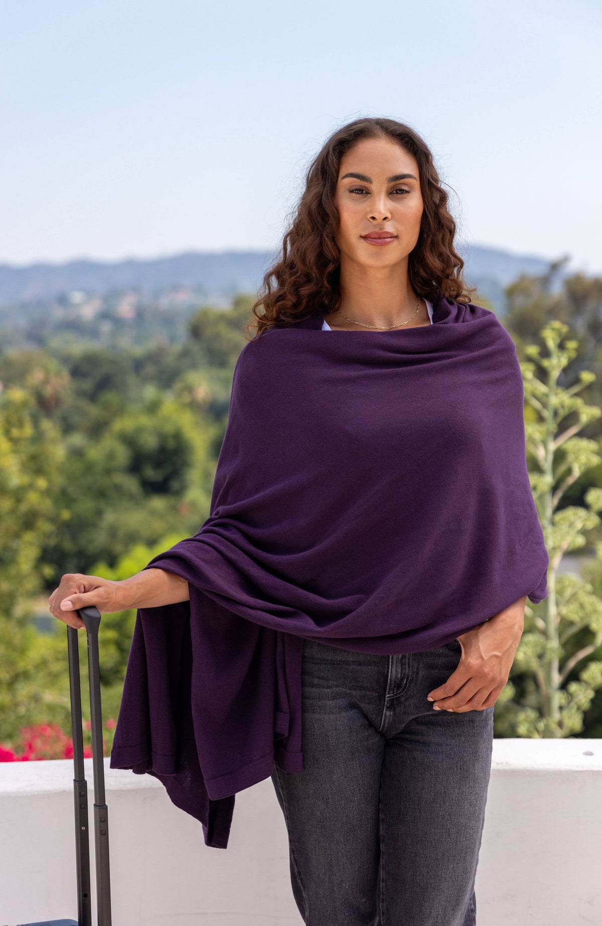 zestt organics - Dreamsoft Organic Cotton Travel Scarf - Blackberry zestt organics