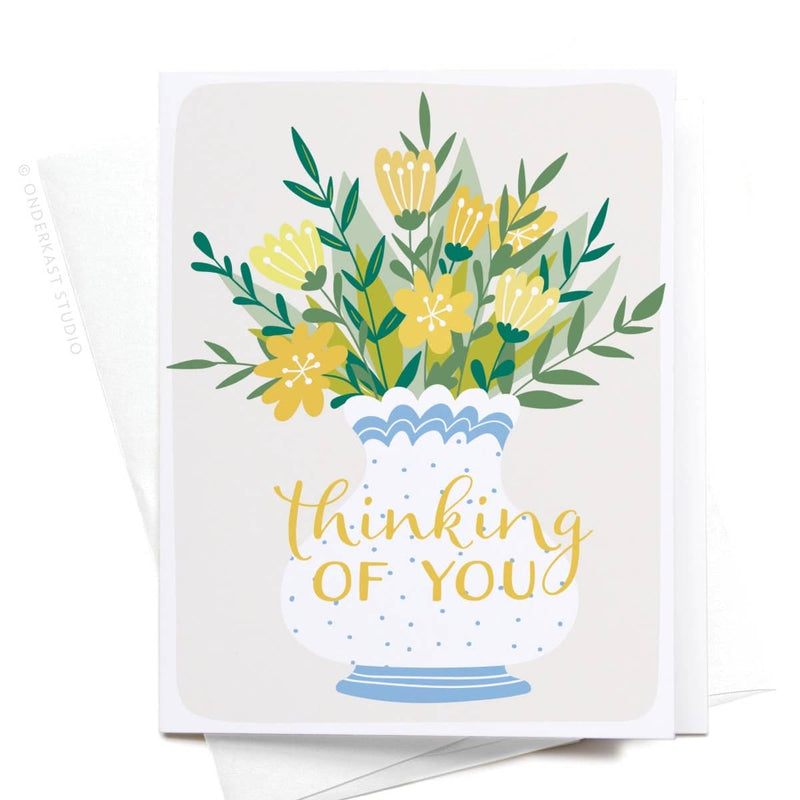 Onderkast Studio - Thinking of You Flowers Greeting Card Onderkast Studio