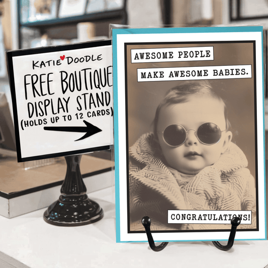 Katie Doodle | Vintage Greeting Cards, Unique Birthday Gifts - Baby Shower Cards | Funny Greeting Cards with Display Stand Katie Doodle | Vintage Greeting Cards, Unique Birthday Gifts