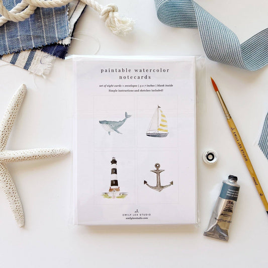emily lex studio - Seaside paintable notecards emily lex studio