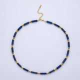 Lapis Lazuli Gemstone Choker Necklace | 18K Gold Filled