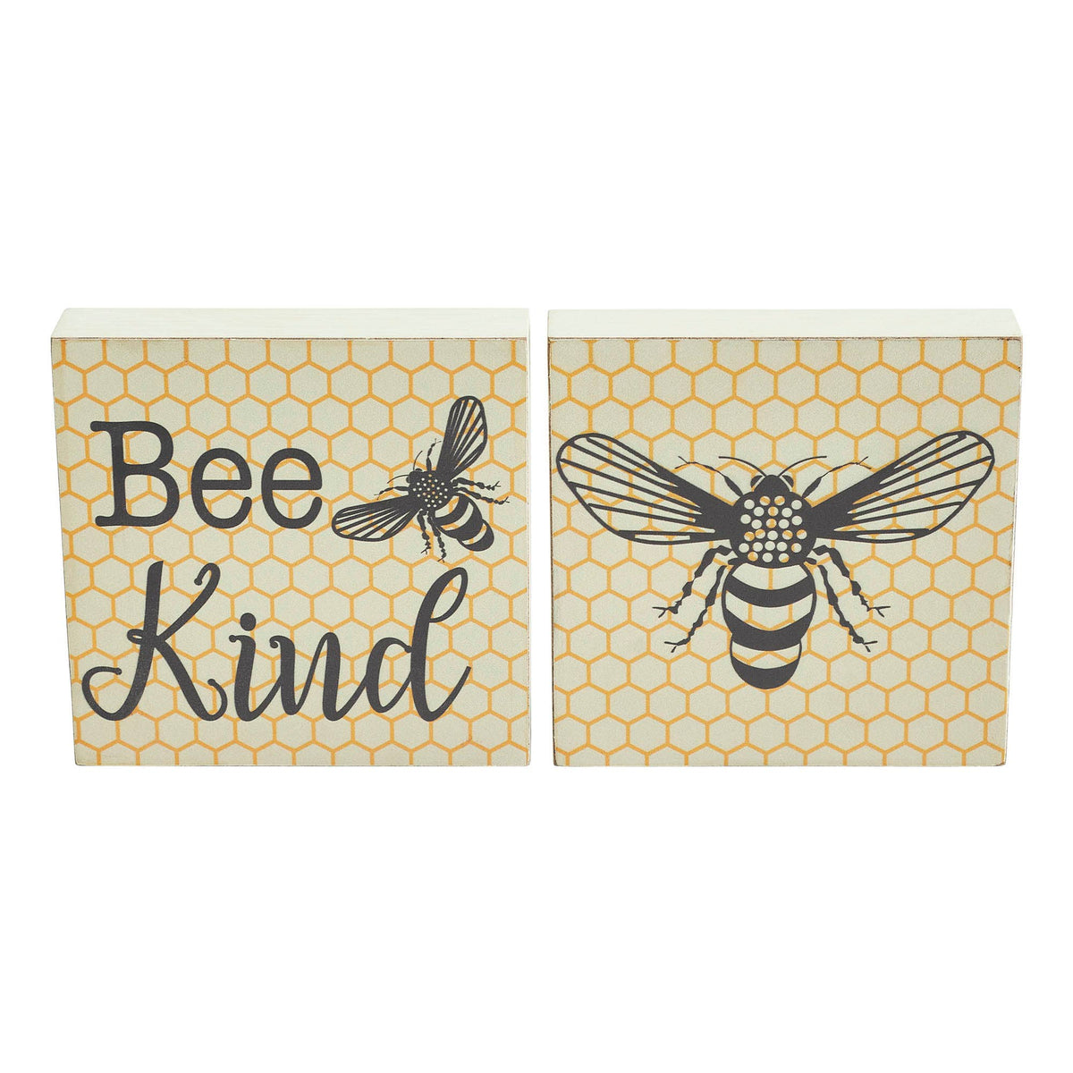 Buzzy Bees Bee Kind MDF Block Sign 5x5x1