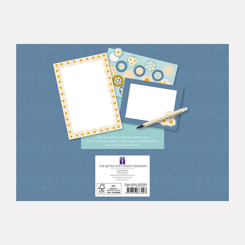 The Gifted Stationery Company - Writing Set - Hazy Daisies The Gifted Stationery Company