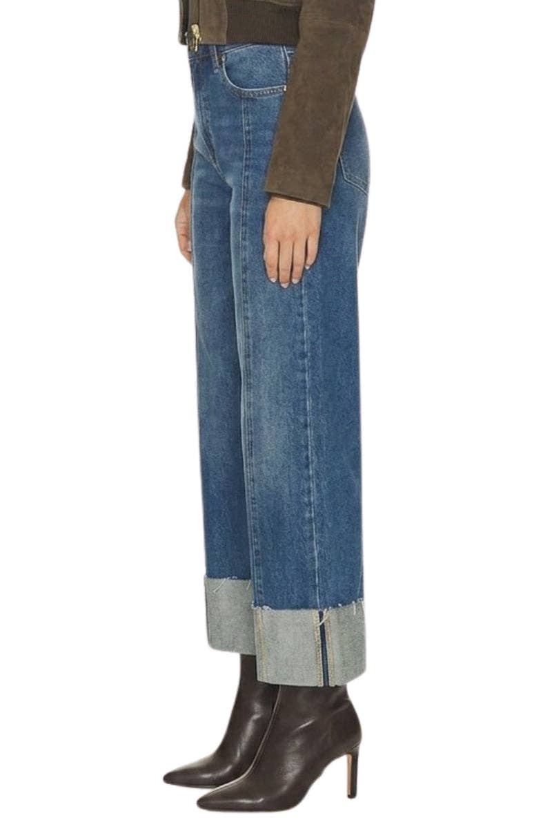 Women's High-Rise Convertible Wide-Leg Jeans