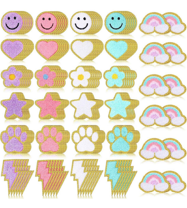 Chenille self adhesive patches Harper & Barlow