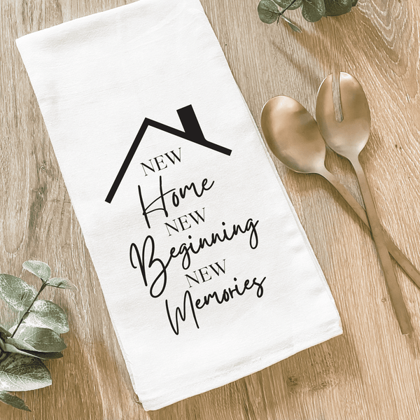 Lissi Designs - New Home, New Beginning, New Memories - Cotton Tea Towel Lissi Designs