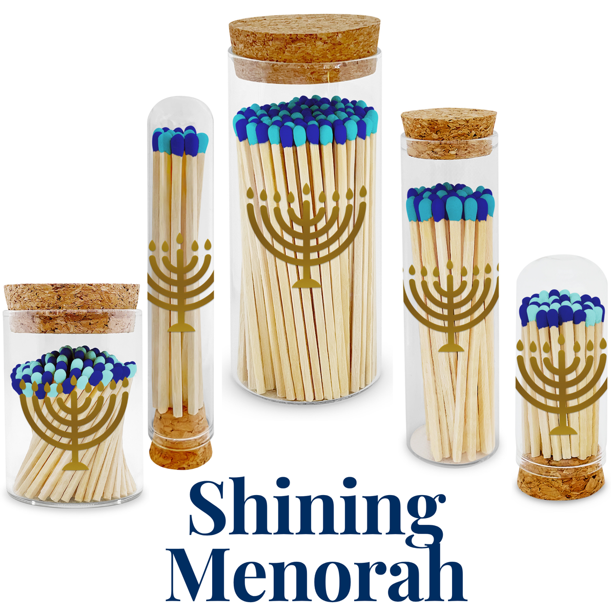 Thankful Greetings - Shining Menorah Decorative Matches - Gifts & Stockings Thankful Greetings
