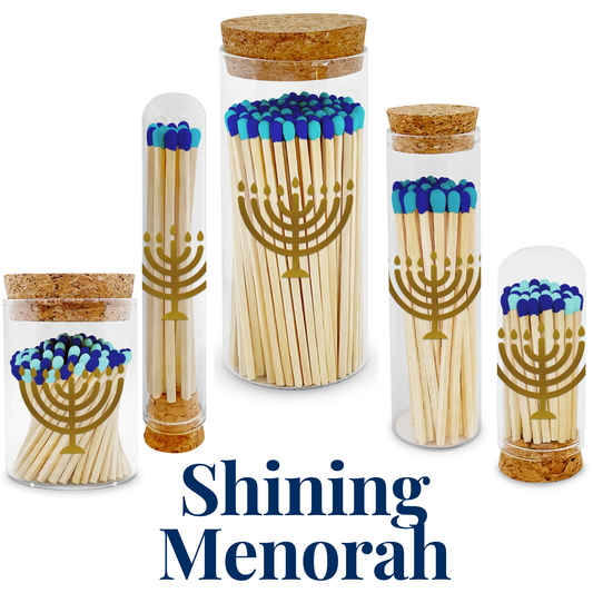 Thankful Greetings - Shining Menorah Decorative Matches - Gifts & Stockings Thankful Greetings
