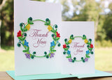 Thank you Wreath (Mini Quilled Card)