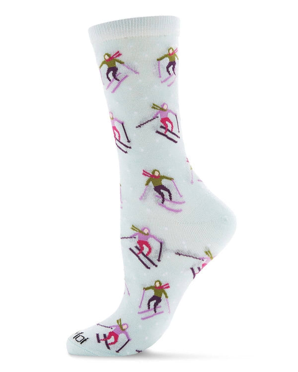 Womens Skiing Paradise Crew Socks Infinity Classics International Inc.