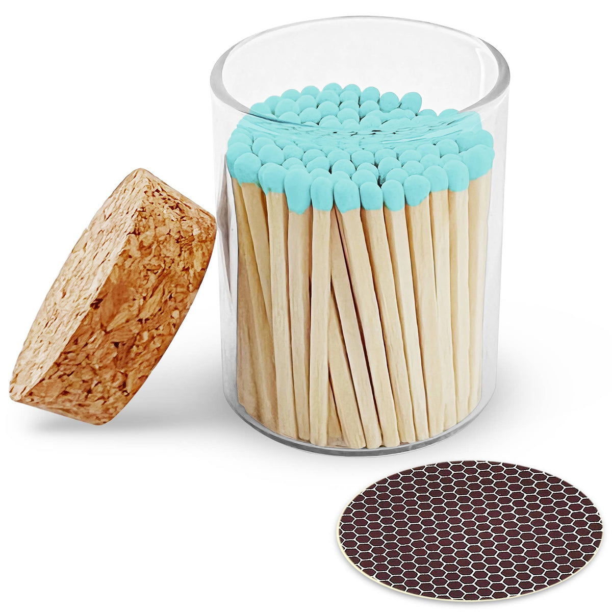 2" Matches in Cork Top Jar - Thankful Greetings