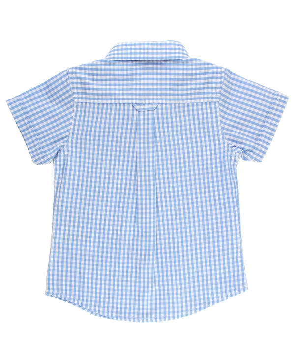 RuffleButts - Cornflower Short Sleeve Shirt