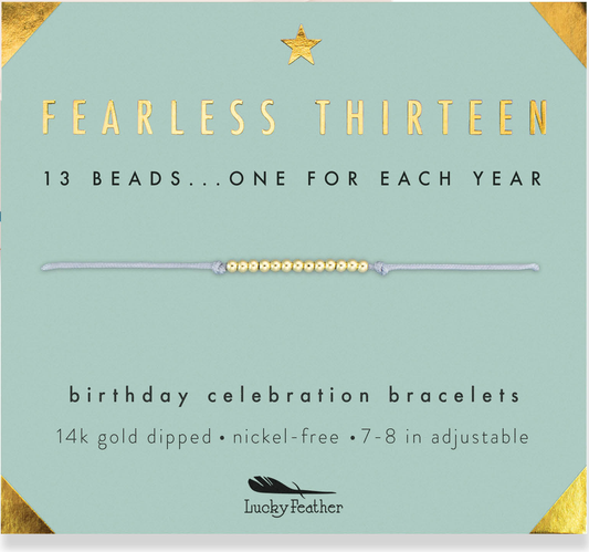 13th Milestone Birthday Bracelet -  A Bead for Each Year