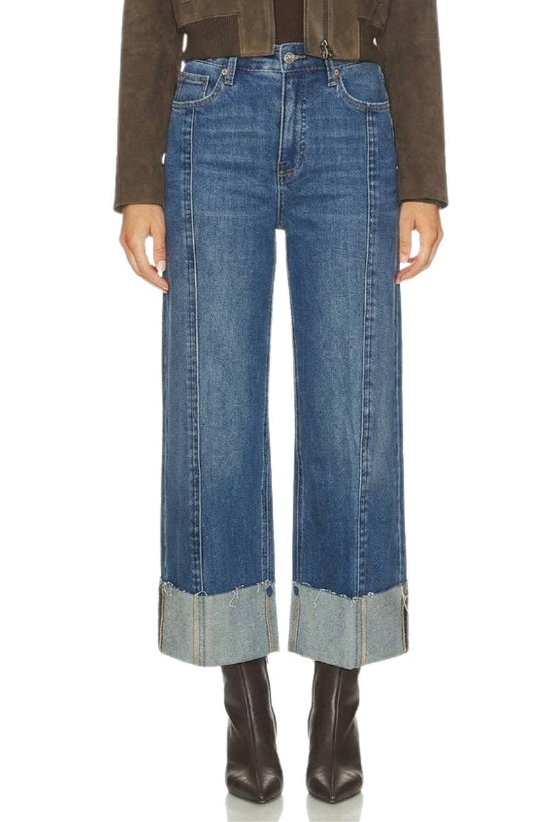 Women's High-Rise Convertible Wide-Leg Jeans