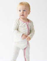 Baby Heart Bamboo Convertible Footed Onesie
