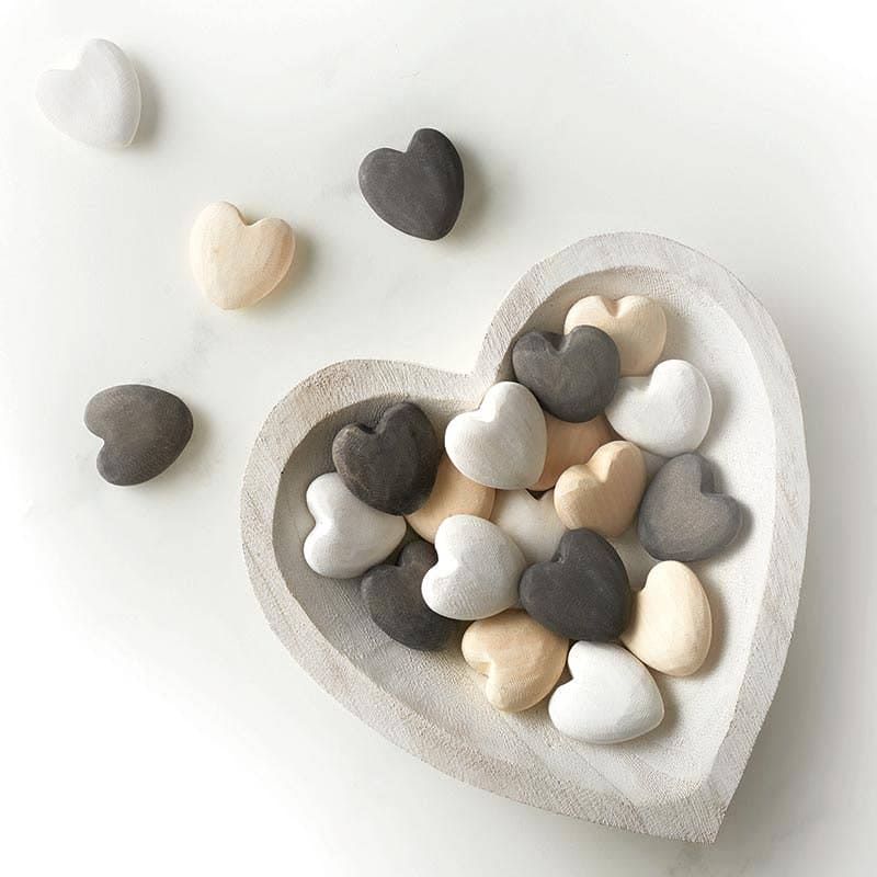 Small Paulownia Hearts Filled Display Santa Barbara Design Studio by Creative Brands
