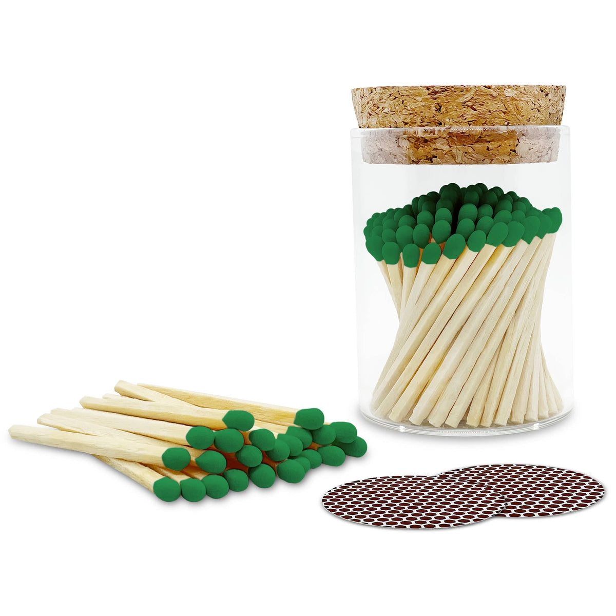 2" Matches in Cork Top Jar - Thankful Greetings
