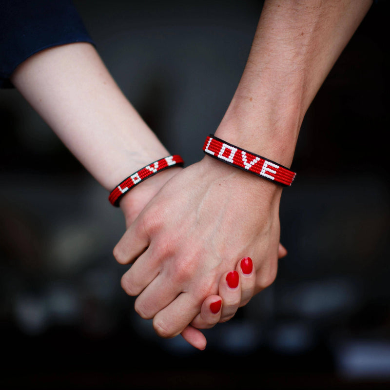 Love Is Project - Skinny LOVE Bracelet - Red