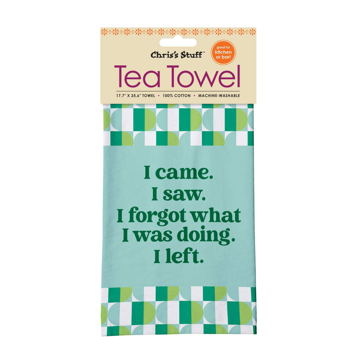 I came.  I saw.  Tea Towel