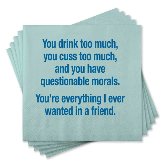Chris’s Stuff Inc. - Funny Cocktail Napkins - You drink too much