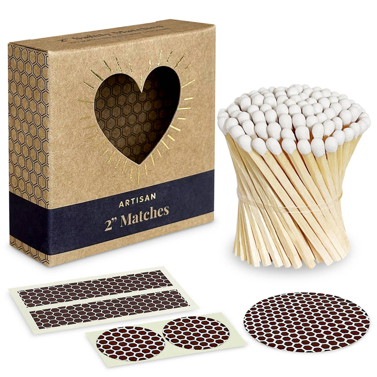 2" Refill Matches - Colors of Your Choice + Striker Stickers Thankful Greetings