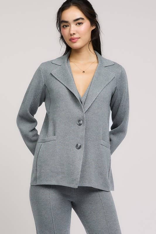 Current Air - Tailored Sweater Blazer Current Air