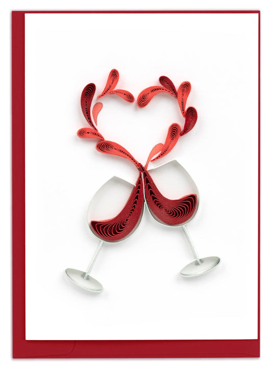 Quilling Card - Toast to Love Gift Enclosure Mini Card Quilling Card