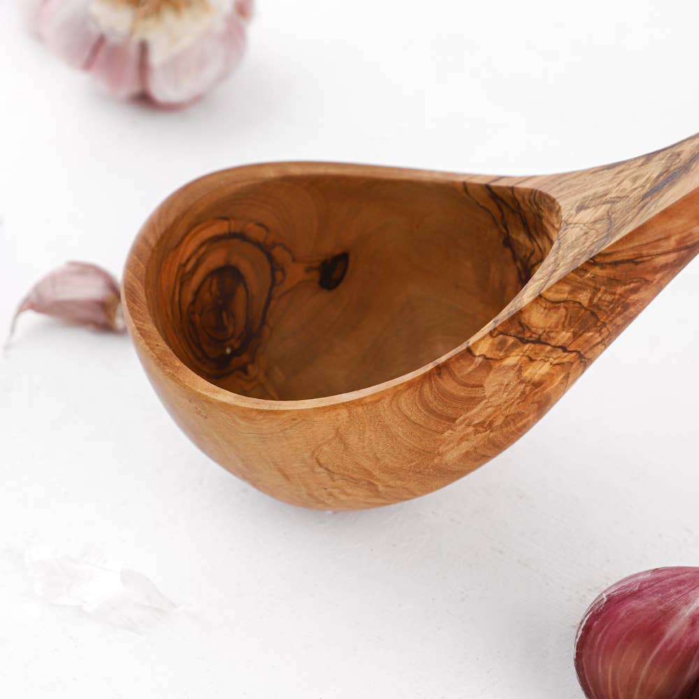 Handcrafted Olivewood - OLIVE WOOD LADLE Handcrafted Olivewood