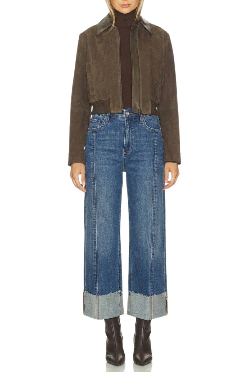 Women's High-Rise Convertible Wide-Leg Jeans