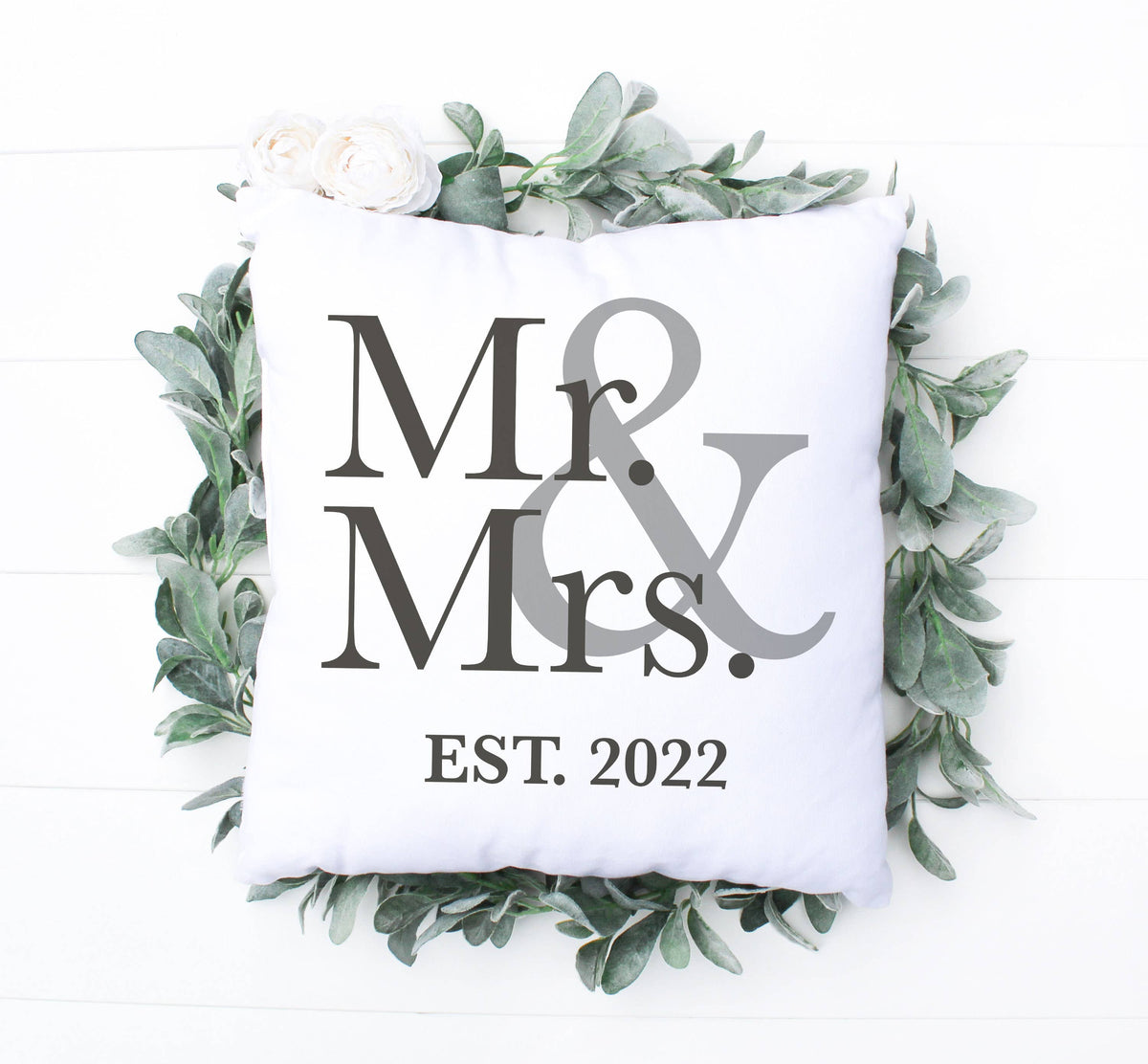 Wedding Gift Pillow, Happily Ever After, Mr Mrs, Engagement