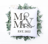 Wedding Gift Pillow, Happily Ever After, Mr Mrs, Engagement