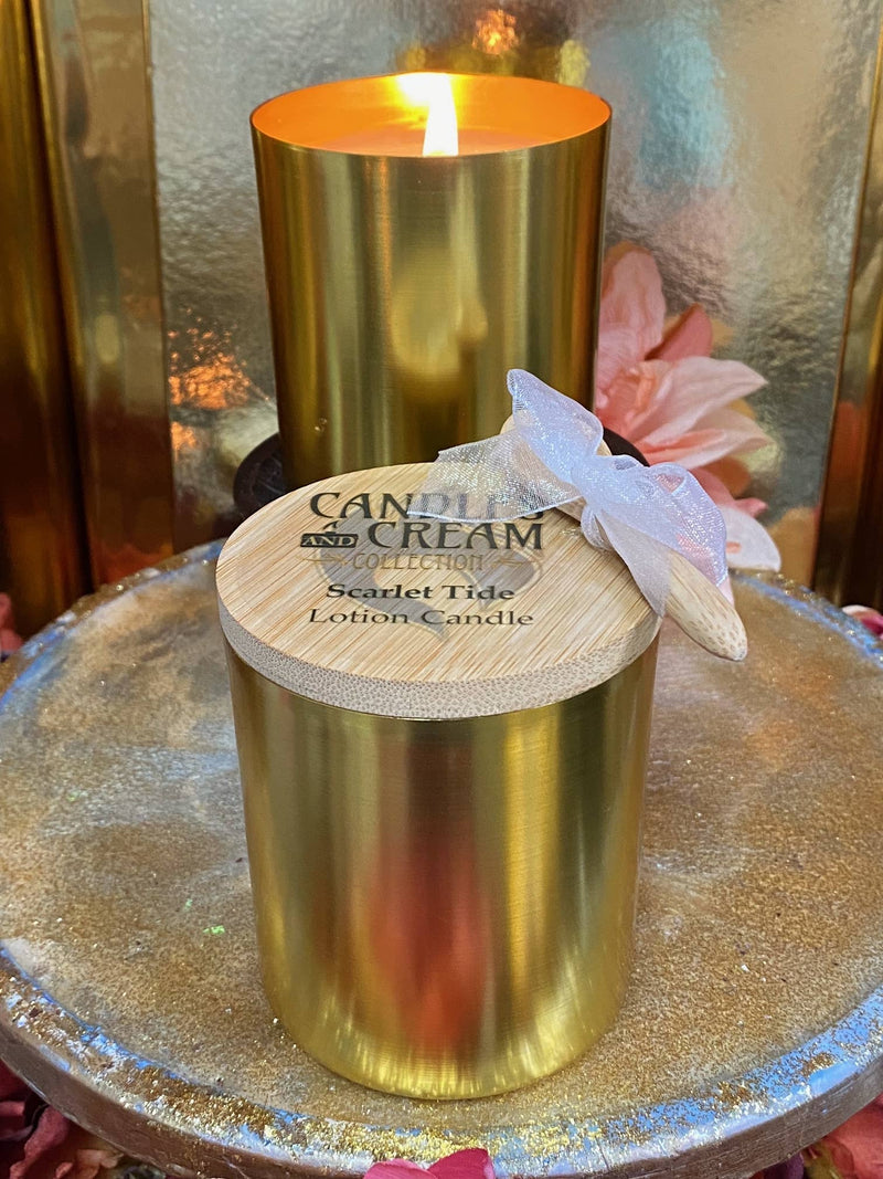  - Sunset & Diamonds - Lotion Candle & Lotion Melt: 8oz Black Tin - Kindred & Crew