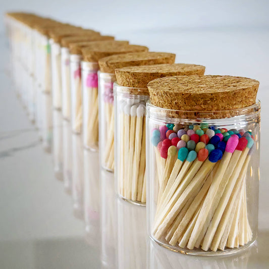 2" Matches in Cork Top Jar - Thankful Greetings