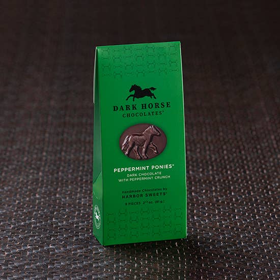 Harbor Sweets Chocolates - Dark Chocolate Peppermint Ponies 8 pc Gable Box Harbor Sweets Chocolates