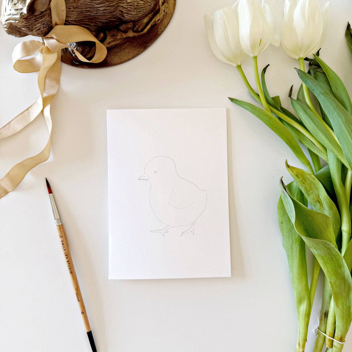 Easter paintable watercolor notecard set
